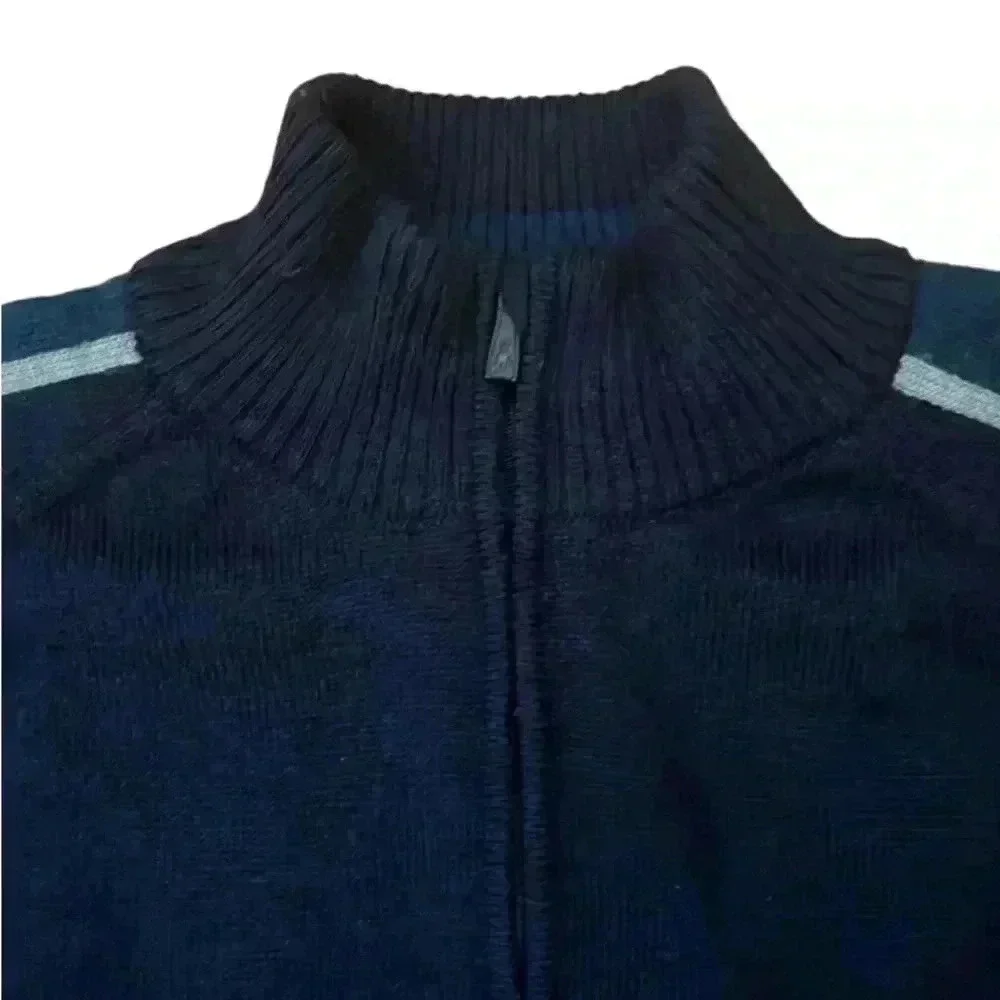 Smartwool 1/4 Zip Merino Wool Sweater Navy with Stripes Size X-Large​​